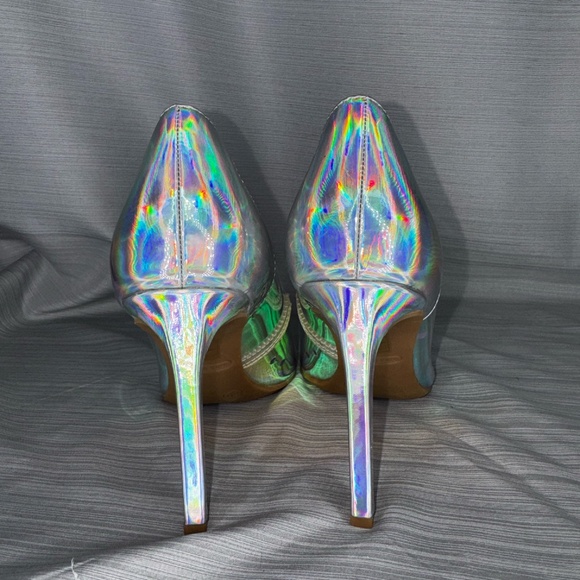 Nine West X Forever 21 Women's Pump Iridescent Silver Size 6M - Picture 7 of 7